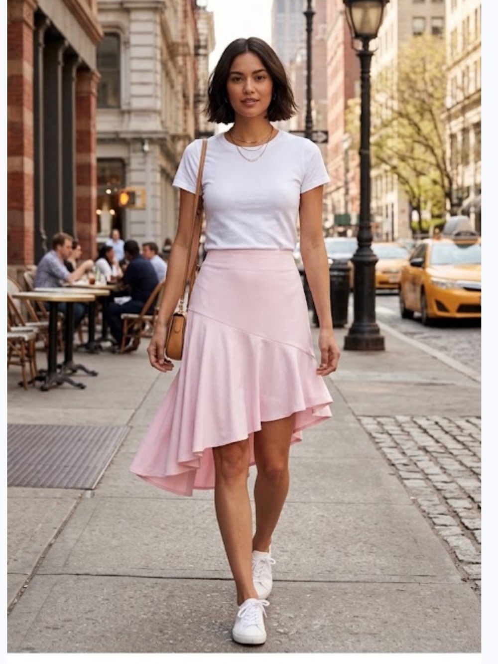 NWT Romeo & Juliet Asymmetrical Ruffle Hem Skirt Pink SZ-Small